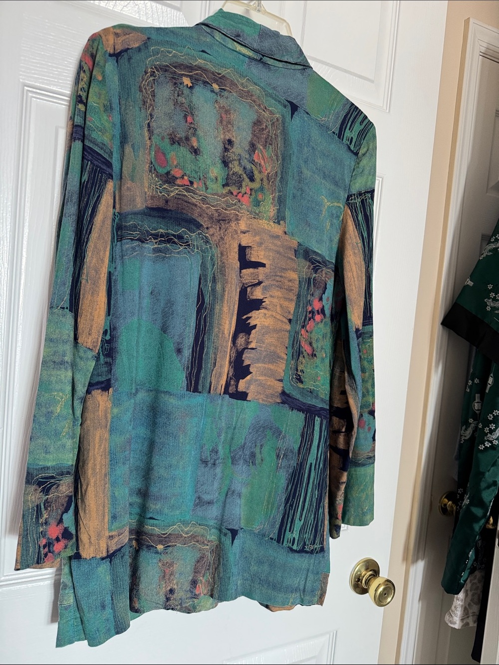 Kensington Square Single-Breasted Multi Color Abstract Print Blazer - Picture 8 of 8